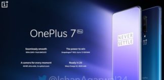 Промо-постеры и живое видео OnePlus 7 Pro