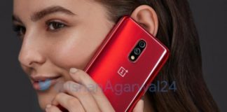 Красный OnePlus 7 на пресс-рендерах