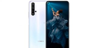 Рендер Honor 20 в белом цвете