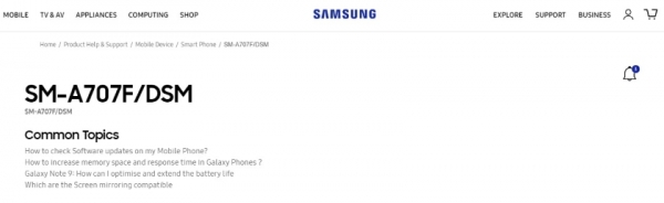 Samsung Galaxy A70s «засветился» на официальном сайте компании: презентация смартфона уже близко